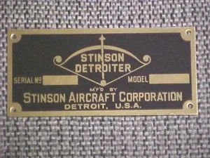 Stinson aircraft parts